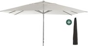 + 10% kassakorting | Parasol Shadowline Cuba | Inclusief hoes | Rechthoekig | 400x300cm | Met katrol | Wit | Kees Smit Tuinmeubelen