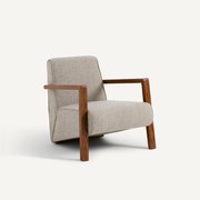 Fauteuil in wol en polyester Sanami