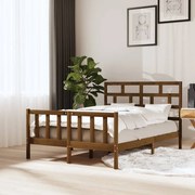 vidaXL Bedframe massief grenenhout honingbruin 120x200 cm