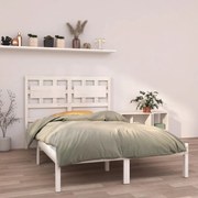 vidaXL Bedframe massief hout wit 140x190 cm