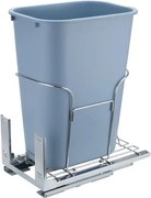 VEVOR Uitschuifbare afvalbak, 35L container, onderbouw-keukenafvalbak met schuif, laadvermogen 50 kg, PP+ ijzeren inbouw-prullenbak Multifunctionele afvalbak voor keukenkastjes etc.