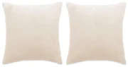 vidaXL 2-delige Sierkussenset 45x45 cm stof gebroken wit