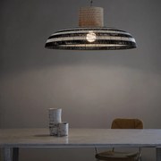 Hanglamp van geweven papier en rotan Tribe