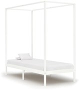 vidaXL Hemelbedframe massief grenenhout wit 90x200 cm