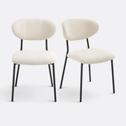 Set van 2 stoelen in bouclette, Galmo