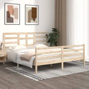 vidaXL Bedframe massief hout 180x200 cm 6FT Super King