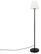 Smart Moderne buiten vloerlamp zwart kap wit incl. Wifi A60 - Virginia Design E27 IP65 Buitenverlichting