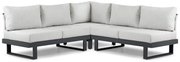 Hoek loungeset 5 personen Aluminium Grijs  Lifestyle Garden Furniture Lorenzo