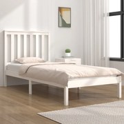 vidaXL Bedframe massief grenenhout wit 90x190 cm 3FT Single