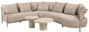 Hampton Mykonos modulaire hoek loungeset 5 delig mortex latte 4 Seasons Outdoor