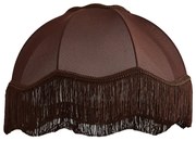 Stoffen lampenkap bruin met witte binnenkant 45/15/21,5 - Heritage