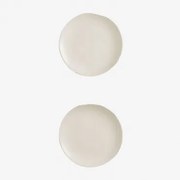 Set Van 2 Dessertborden In Steengoed Belvere Gardenia Wit - Sklum