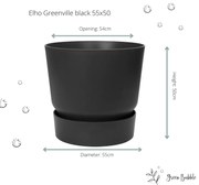 Pot Elho Greenville zwart