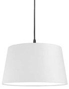 Eettafel / Eetkamer Moderne hanglamp zwart met witte kap 45 cm - Pendel Modern E27 rond Binnenverlichting Lamp