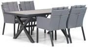 Tuinset 4 personen 185 cm Outdoor textiel Grijs Lifestyle Garden Furniture Parma/Crossley