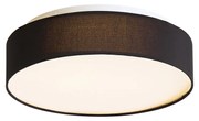 Smart plafondlamp zwart 35cm incl. LED en afstandsbediening - Flat drum