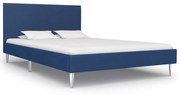 vidaXL Bedframe stof blauw 120x200 cm