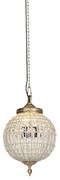 Art Deco hanglamp kristal met goud 35 cm - Kasbah Klassiek / Antiek, Art Deco E27 bol / globe / rond Binnenverlichting Lamp