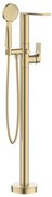 Crosswater Fuse badkraan - staand - met handdoucheset - Geborsteld Messing FS416FF