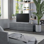 vidaXL Tv-meubel 120x34x30 cm spaanplaat hoogglans grijs