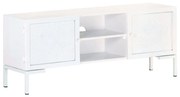 vidaXL Tv-meubel 115x30x46 cm massief mangohout wit