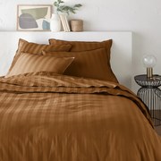 Dekbedovertrek in gewassen satijnkatoen, Victor, gestreept
