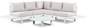 Hoek loungeset 5 personen Aluminium Wit  Lifestyle Garden Furniture Lorenzo