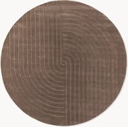 Rond handgetuft wollen vloerkleed Mason