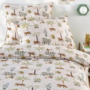 Kinderdekbedovertrek, gewassen katoen, jungleprint, WILA