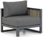 Santika Furniture Santika Salviano Eind Module - Quick Dry Foam Aluminium/wicker Grijs