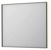 INK SP32 spiegel - 90x4x80cm rechthoek in stalen kader incl indir LED - verwarming - color changing - dimbaar en schakelaar - mat zwart 8410050