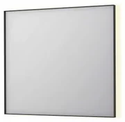 INK SP32 spiegel - 90x4x80cm rechthoek in stalen kader incl indir LED - verwarming - color changing - dimbaar en schakelaar - mat zwart 8410050