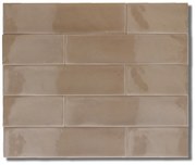 Hoogglans Wandtegel 7.5x30 Cm Oakland Licht Bruin C84