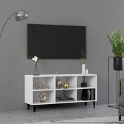 vidaXL Tv-meubel met metalen poten 103,5x30x50 cm wit