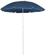 vidaXL Parasol met stalen paal 180 cm blauw