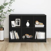 vidaXL Boekenkast 104x33x76 cm massief grenenhout zwart