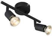 Industriële spot zwart kantelbaar 2-lichts - Jeany