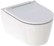 Geberit One randloos hangtoilet, TurboFlush en vuilafstotend, met toiletbril wit