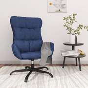 vidaXL Relaxstoel stof blauw