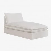 Chaise Longue Module Voor Modulaire Bank In Linnen En Katoen Grace Stof Gebroken Wit - Sklum
