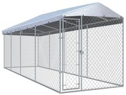 vidaXL Hondenkennel voor buiten met dak 760x190x225 m