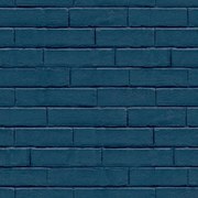 Noordwand Good Vibes Behang Brick Wall blauw