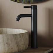 Saniclear Plus Curved hoge wastafelkraan zwart mat