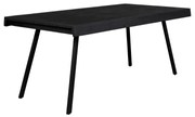 Lavis Suri Black Eettafel Van Gerecycled Teak Zwart 160 X 78 Cm - 160 X 78cm.