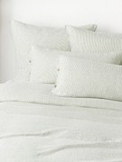 Gewassen linnen dekbedovertrek Rinna met fijne strepen