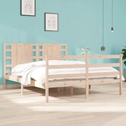 vidaXL Bedframe massief grenenhout 135x190 cm 4FT6 Double