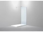 Van Rijn Products ST01 Inloopdouche 100x200cm Veiligheidsglas Helder 8mm anti-kalk muurprofiel chroom ST01100M