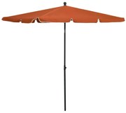 vidaXL Parasol met paal 210x140 cm terracottakleurig