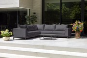 Flow. Square Straight hoekbank sooty All Weather loungeset Antraciet Sunbrella loungeset LoungesetHoek loungeset outdoor textiel - weerbestendig