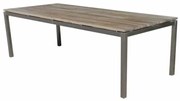 Showroommodel Troy dining tuintafel 200x100xH77 cm RVS teak